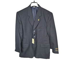 Gianni Vironi Men's Blazer Suit Jacket 40R Navy Career - NWT‎